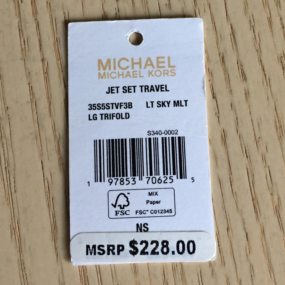 Michael Kors Light Sky Multi Trifold Wallet - Picture 9 of 9